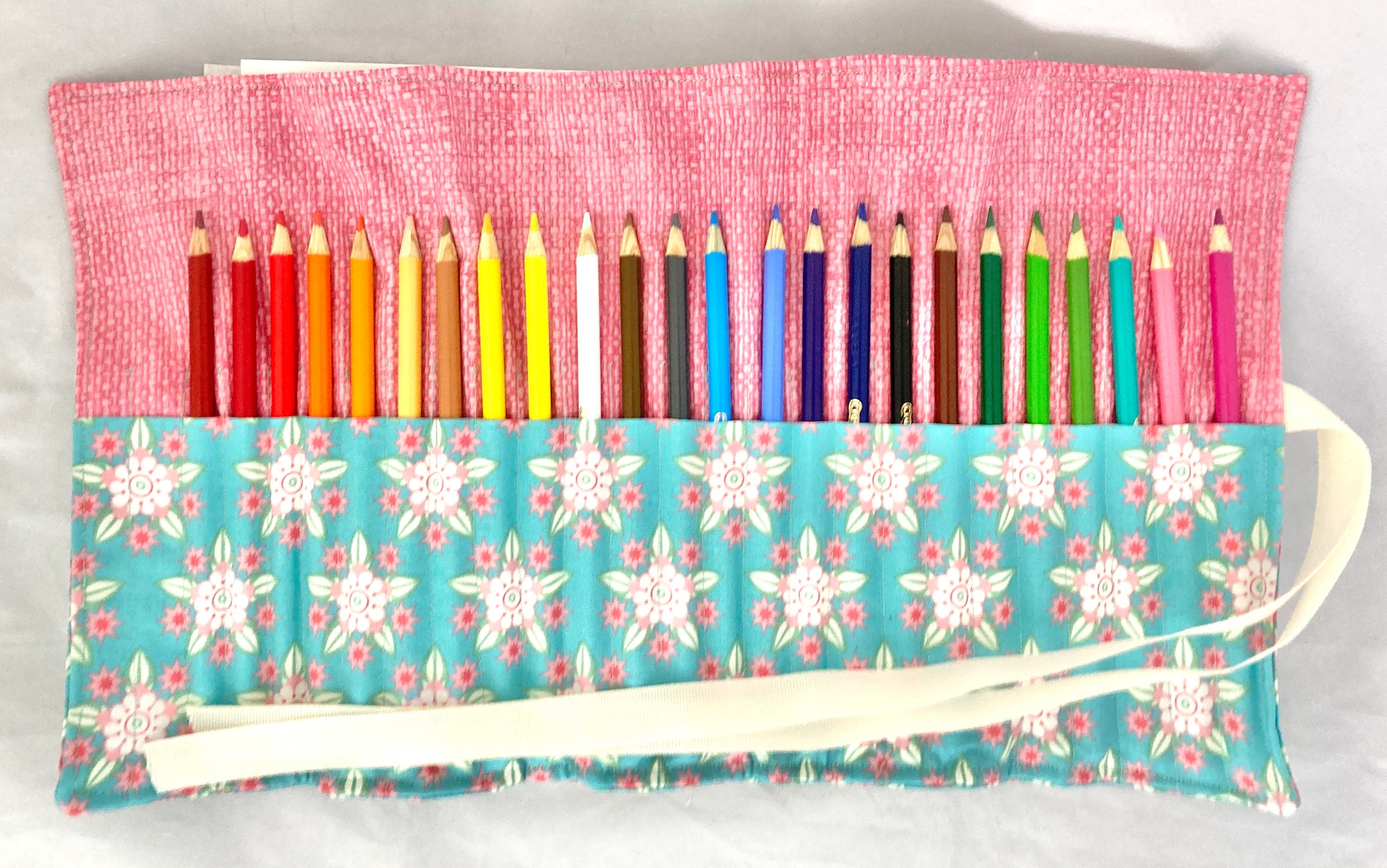 Roll up pencil case colored pencil holder colored pencil Etsy