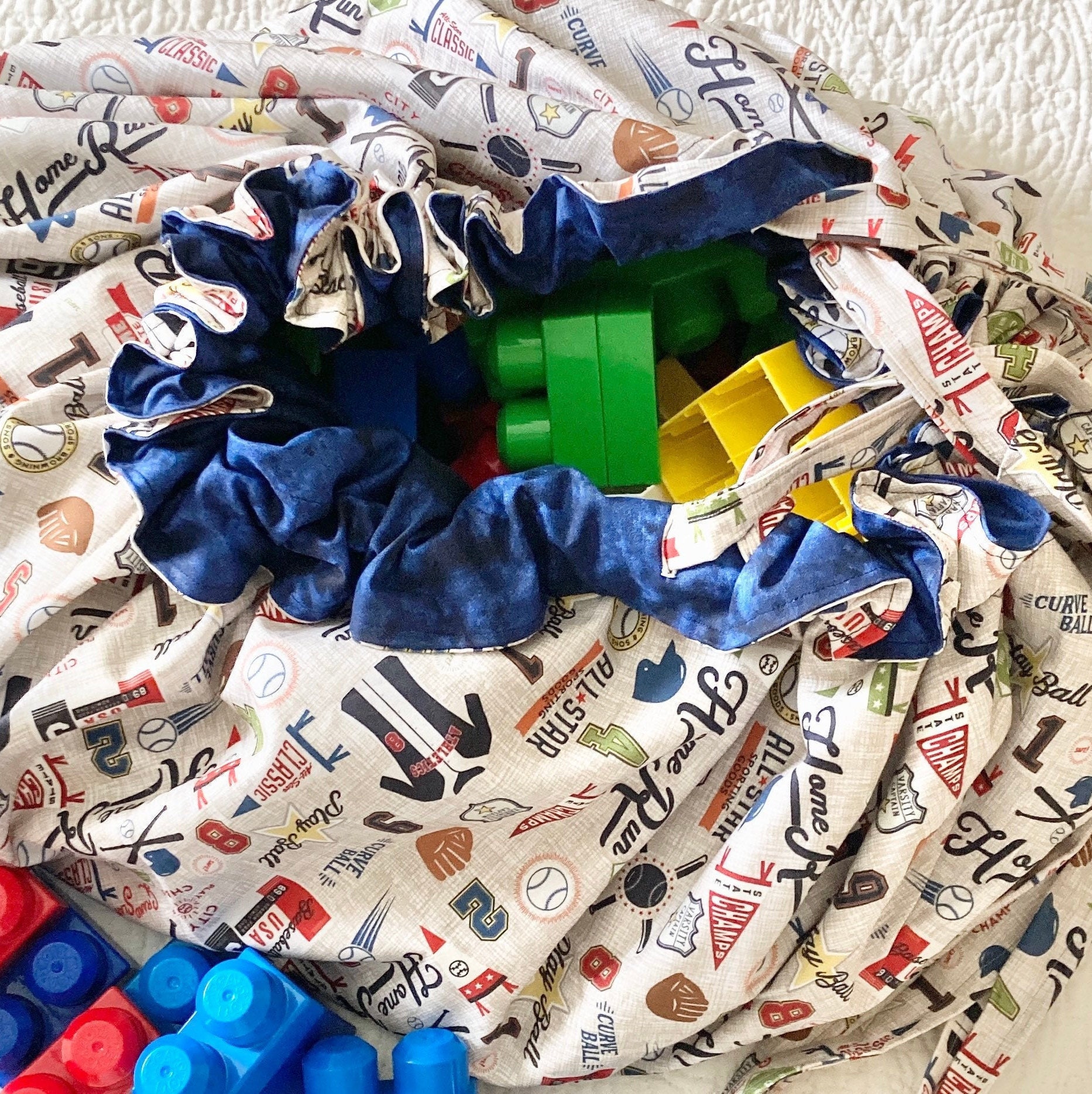 Drawstring playmat play mat bag toy storage bag play mat Etsy