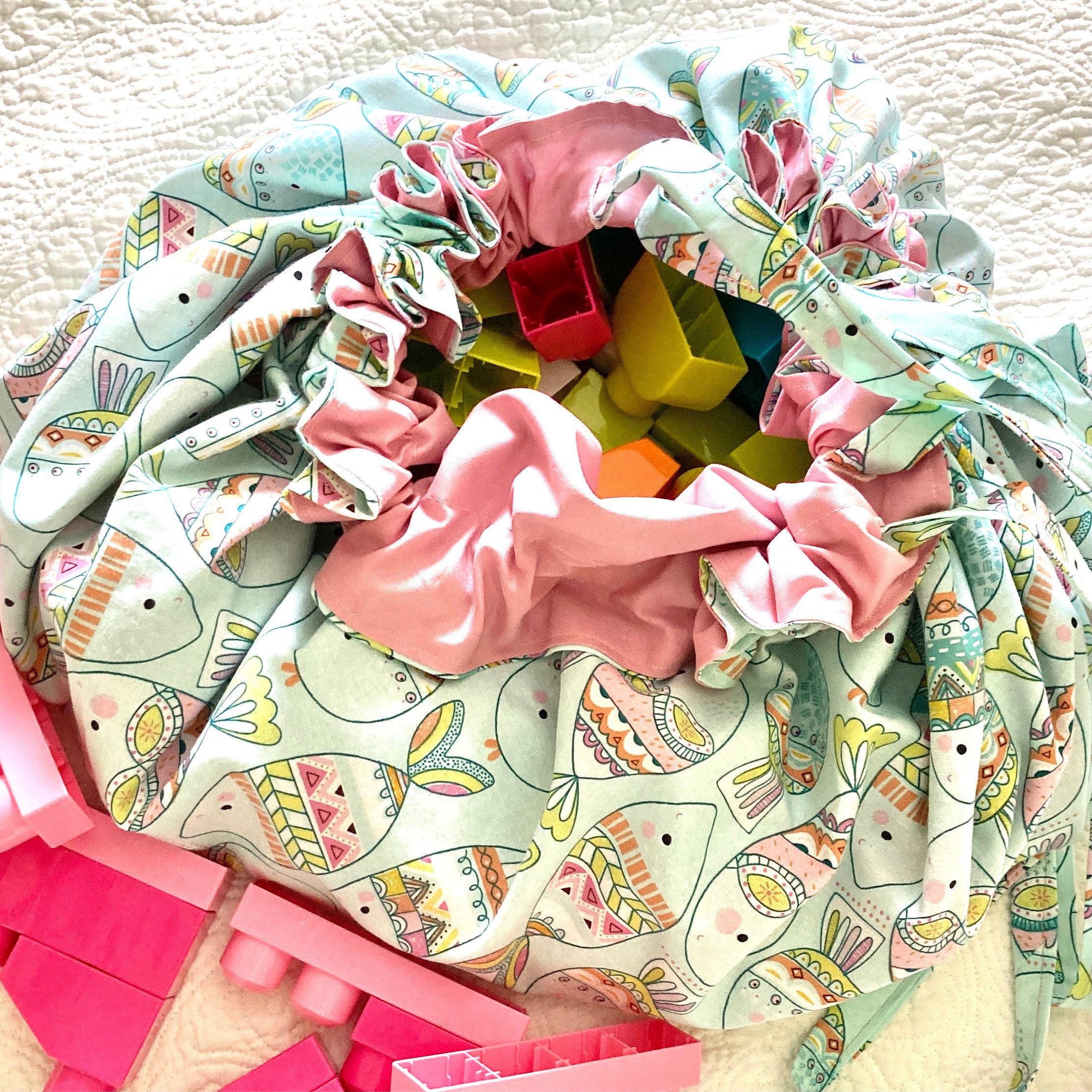 Drawstring playmat play mat bag toy storage bag toy bag Etsy