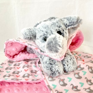 elephant lovey, security blanket, large lovey, lovey for babies, toddler lovey,elephant baby lovey,stuffed animal lovey, baby girl lovey