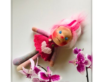 Herzpuppe Rosa / Häkelanleitung / Puppe Waldorf Art