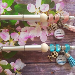 Stylo perlé argenté demande originale parrain marraine, veux tu être mon parrain, cadeau parrain, cadeau marraine