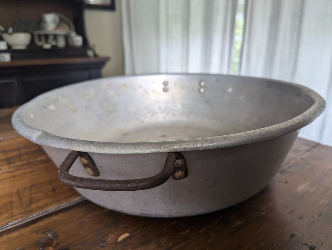 Tin Bowl Decatur Vintage 1800s Tin Bowl - Etsy