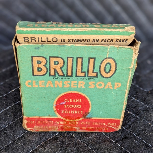 Vintage Brillo "Cleanser Soap" and box in good condition