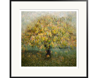 Impressionist Cherry Tree, Wall Art, Tree Prints, Trees, Creative Tree Photography, Painterly, Artistic, Autumn