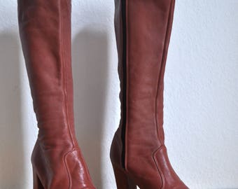 1970s vintage womens platform boots glam rock