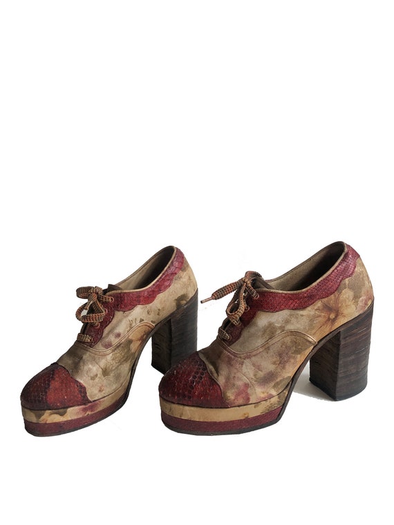 1970s 40s style vintage glam rock women platform s