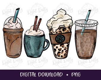 Imagem PNG de Leopardo com Café Latte, Clipart para Imprimir (Download Digital)