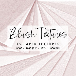 Blush Paper Textures, digital papers, vintage, light pink tones, color for invitations, baby&#39;s room, wedding props, scrapbooking, cosmetics