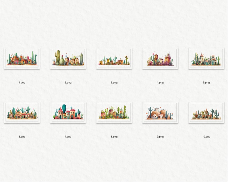 Cute desert homes png, Naive art, adobe art, cactus clipart, succulents, southwest art, naive houses, simple art
