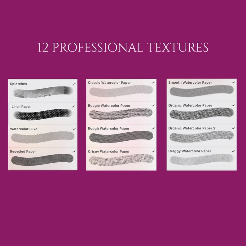 12 Procreate Texture Brushes | Brush Pack for Procreate | Digital Art ...