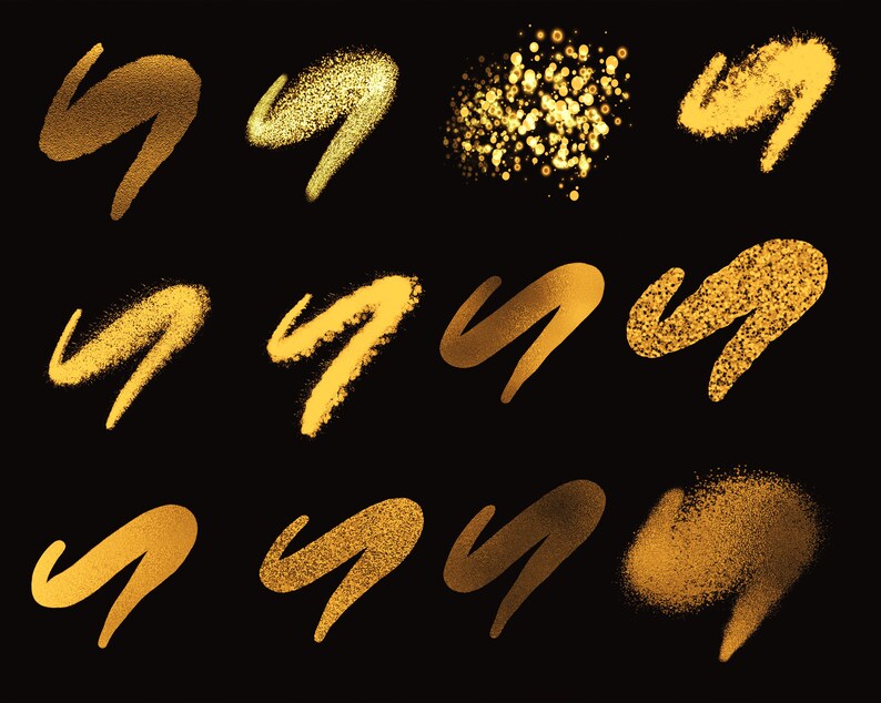 Procreate Glitter Brushes Metallic Brushes Glitter Effect Etsy