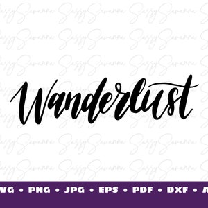 Wanderlust SVG, Hippie Quote, Inspiratie Quote, Digitale Download, Clipart, Cricut Art, Silhouet Kunst, Commercieel gebruik, Iron Op Vinyl