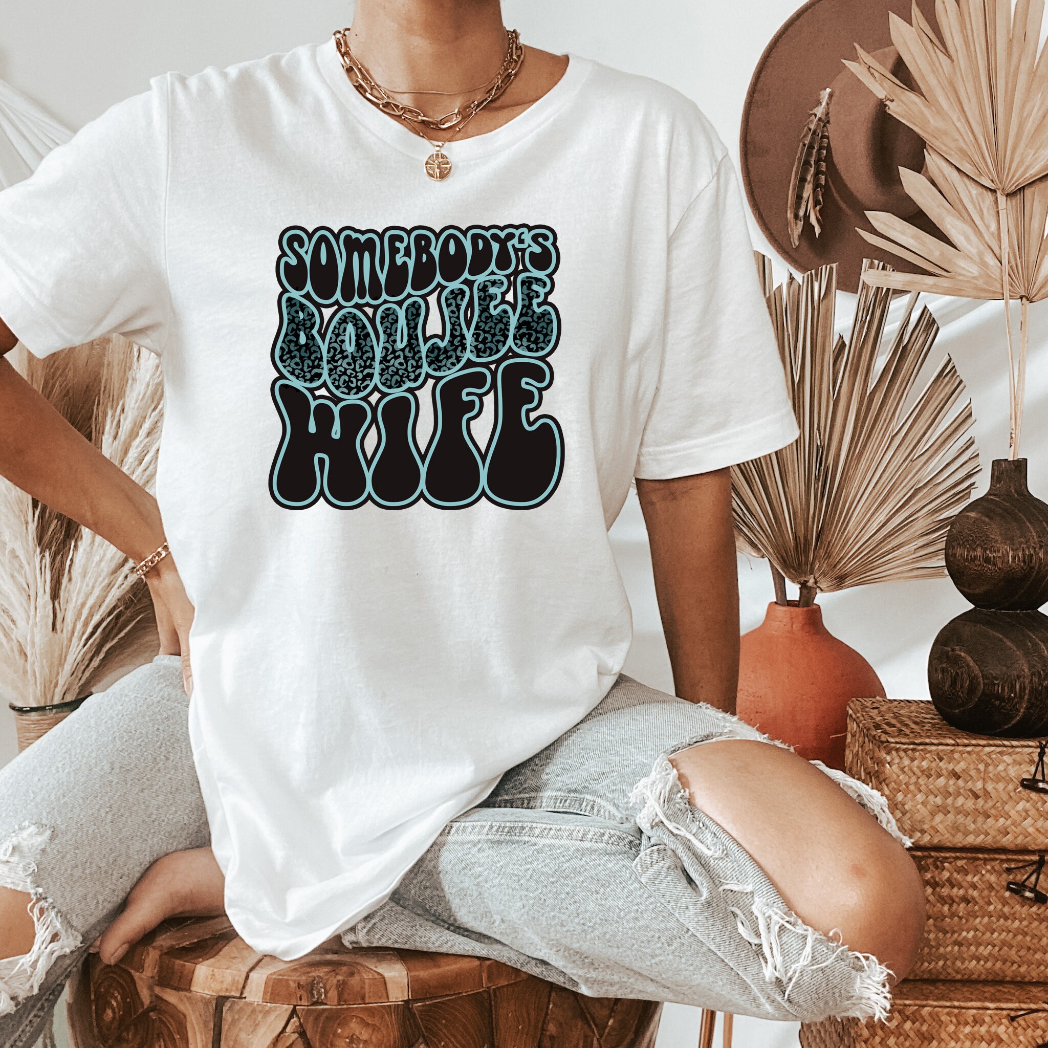 Somebody's Boujee Wife PNG, Retro Designs for Sublimation, Gift for ...