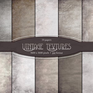10 Vintage TEXTURES - Fine Art Overlays, Photoshop Overlays, Old Photo, Rustic, Digital Scrapbooking Paper, Photo Background