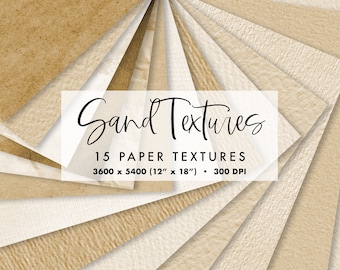 Tan Beige Paper Textures, Scrapbooking Backgrounds (Digital Download)