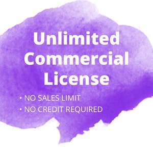 Unlimited Commercial Use License: NO CREDIT REQUIRED - No Sales Limit - For Full Shop Use