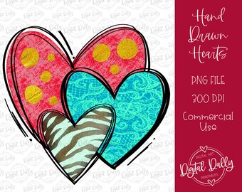 Valentine Sublimation Design Digital Download | Hand Drawn Printable ...