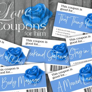 Love Coupons FOR HIM – Valentines Day Coupons, Printable Digital File – Valentine’s Day, Anniversaries, Just Because, Downloadable Coupons