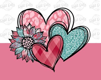 Valentine Sublimation Design Digital Download | Hand Drawn Printable ...