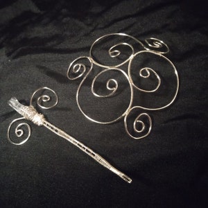 Triskelion hair broach in sterling