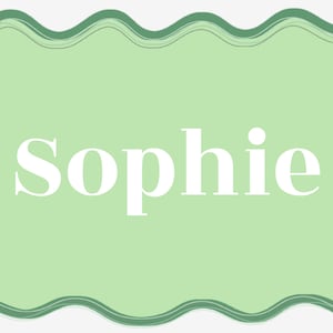Green Background Wavy Border Kitchen Tea Invite - Platzierungskarte