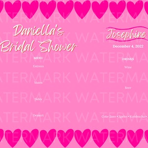 FULL Bridal Shower Pack - Included Menu, Paddle heads, Games