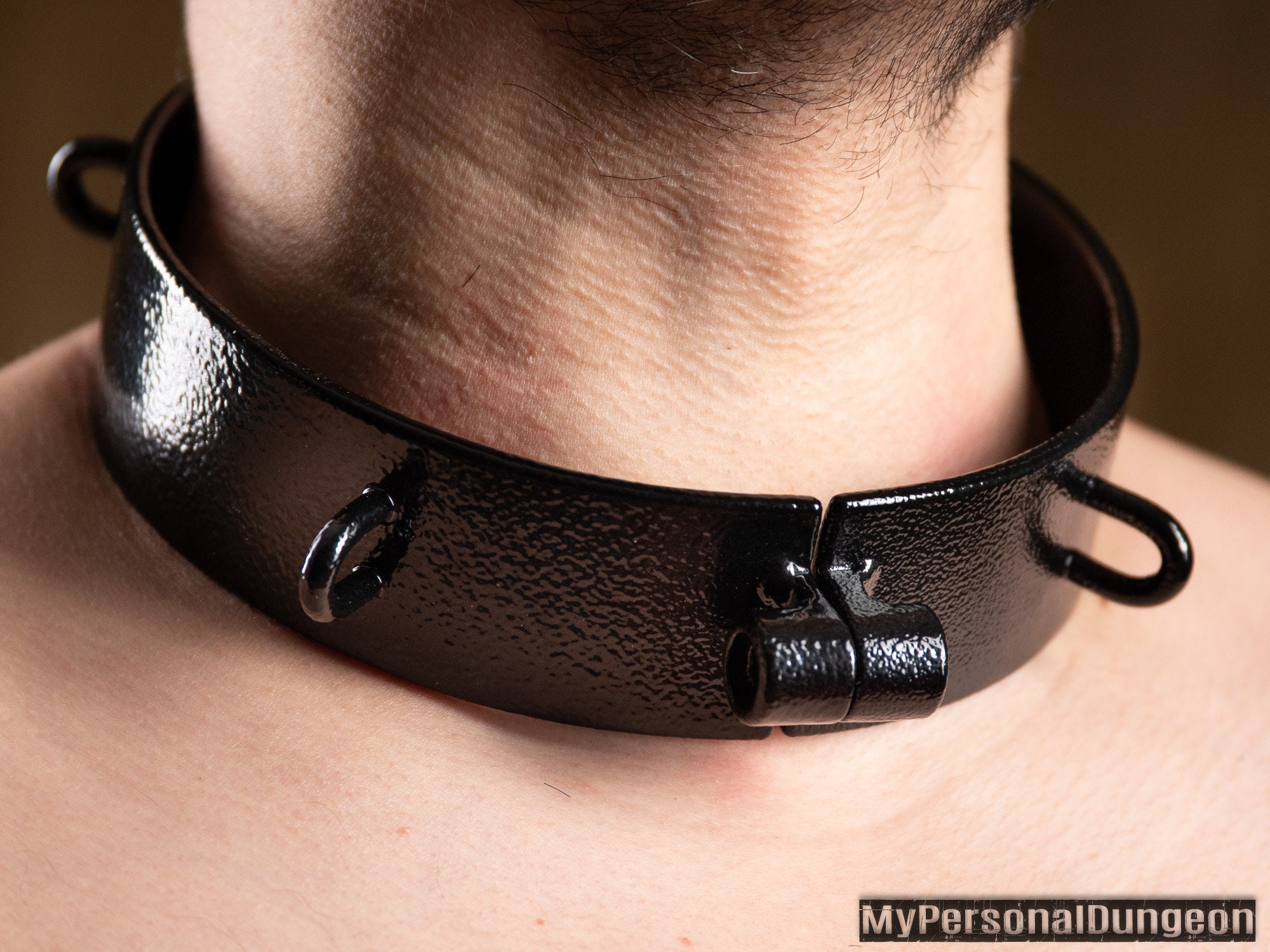Steel Neck Shackle collar for BDSM Play image
