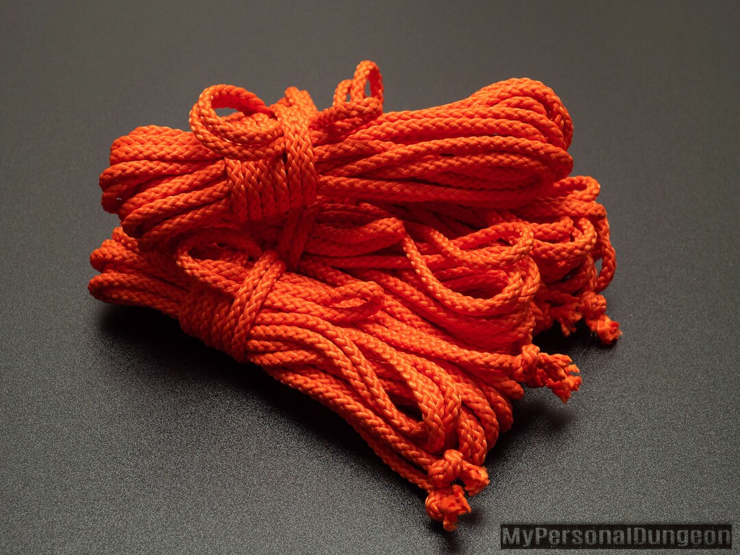 Orange Bondage Rope for Shibari and BDSM Play - Colorful Nylon ...