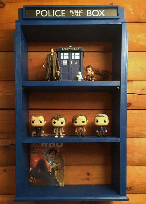 Tardis Shelf Tardis Shelf Bookshelf Library Doctor Who Etsy