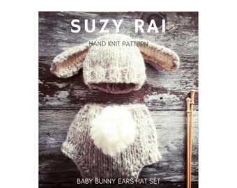 PATTERN ONLY Whimsical Baby Animal Hat Set Newborn to 6 months Bunny Bear Squirrel Hat photo prop