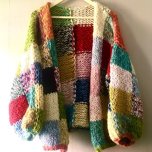 PATTERN ONLY Patchwork Cardigan Festival Knit image 2