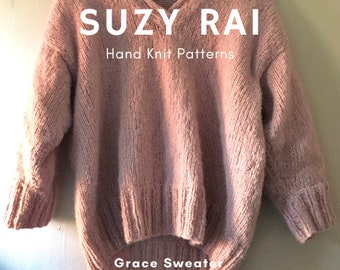 PATTERN ONLY Simple oversized slouchy sweater Ladies