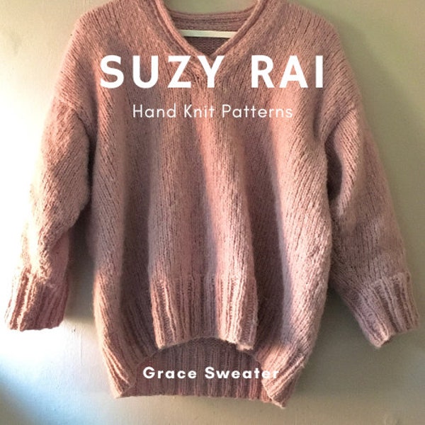 PATTERN ONLY Simple oversized slouchy sweater Ladies