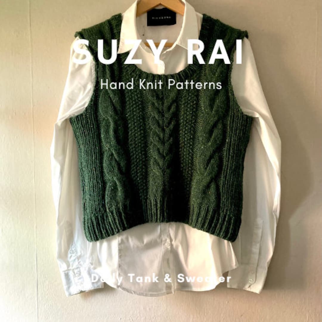 PATTERN ONLY Cable Knit Tank Top and Sweater Etsy