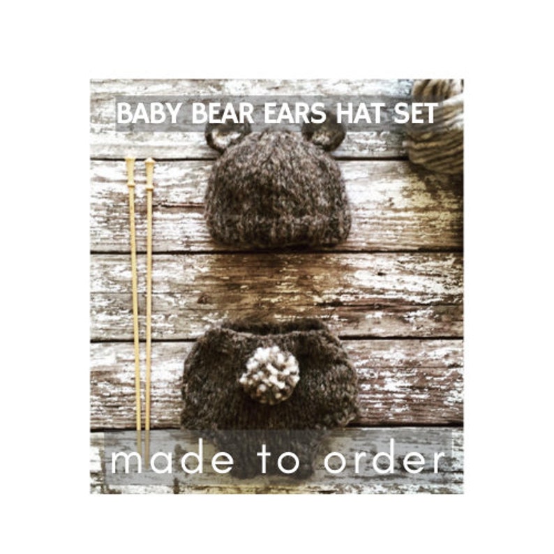 New Baby Teddy Bear Hat and Nappy Pants Set Photo Prop New Baby Gift