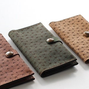 Cartera de cuero para mujer, Bolsa de mujer geométrica fractal, Titular de dinero, Personalizado, Con cremallera, Regalo de Navidad, Ledergeldbörse, Art Déco, Abstracto