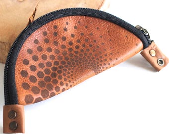 Estuche de cuero con laberinto para liar / Cuenco marrón para mezclar hierbas y tabaco / Bandeja portátil