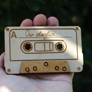 Personalised Mixtape, QR Code Cassette, Personalised Wooden Tape ...