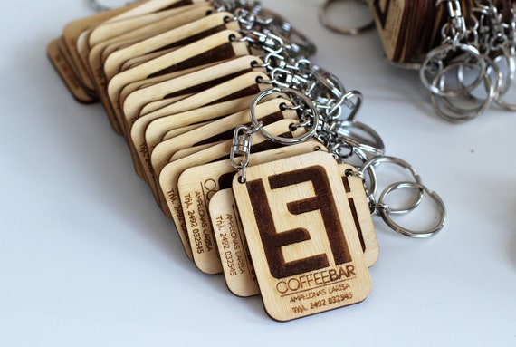 Best Price Wooden Mercedes Benz Keyring Key Laser Cut Wood Car Keychain  Natural