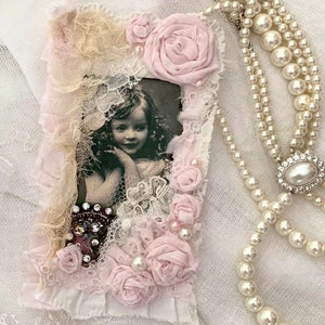 BIG Vintage Shabby chic clusters Pink Roses Tags Journal clusters Boho junk journal