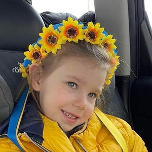 Sonnenblume Krone Gelb Blau Krone Sonnenblume Stirnband Ukraine Geschenke