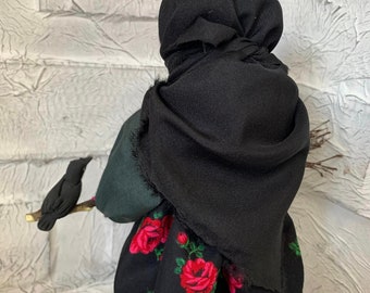 Handmade Baba Yaga Motanka Doll: Kitchen Witch Amulet