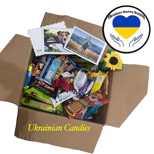 BIG Candy Mystery Box with Ukrainian Ukrainian food 35 ounces Candies and Chocolates Gifts from Ukraine