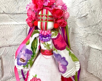 13" Ukrainian doll Motanka doll Ukraine sellers Vyshyvanka Rainbow doll