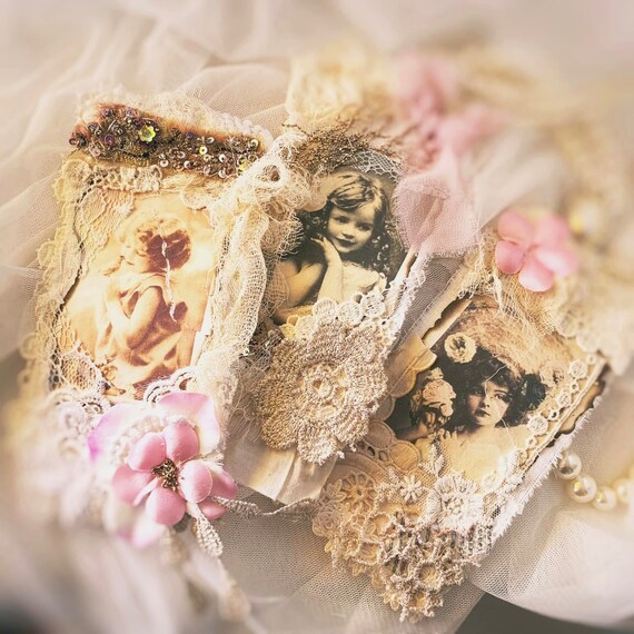 junkjournal【shabby chic petals】 Shabby Chic Romance Junk Journal Ephemera: Cut and Create
