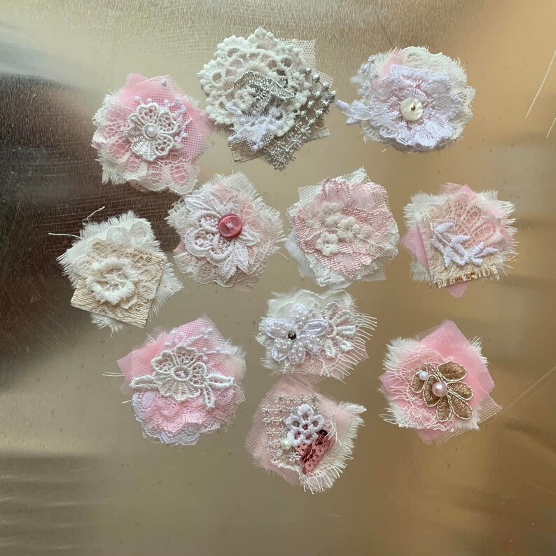 Pink Shabby Chic Clusters Junk Journal Bundle SET 11 Snippet Cluster ...