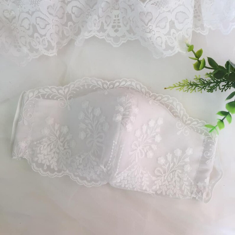 White Lace Mask Bride Face Mask Wedding Face Mask - Etsy