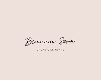 Bianca | Logo, Business Card & Branding | Beige Logo, Chic Logo, Script Font, Luxury Logo, Premade Logo Template, Classy Logo, Beauty Logo