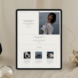 Modern Squarespace Template | For Coaches and Course Creators | 12+ Page Website Template for Portfolio, Blog, Store & More